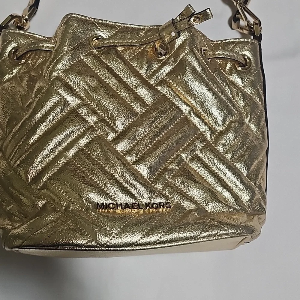 Michael Kors Metallic Gold Quilted Bag